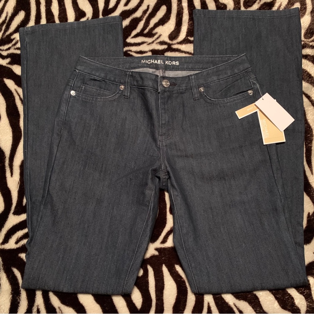 Michael Kors Indigo Wide Leg Boot Jeans - Picture 10 of 15